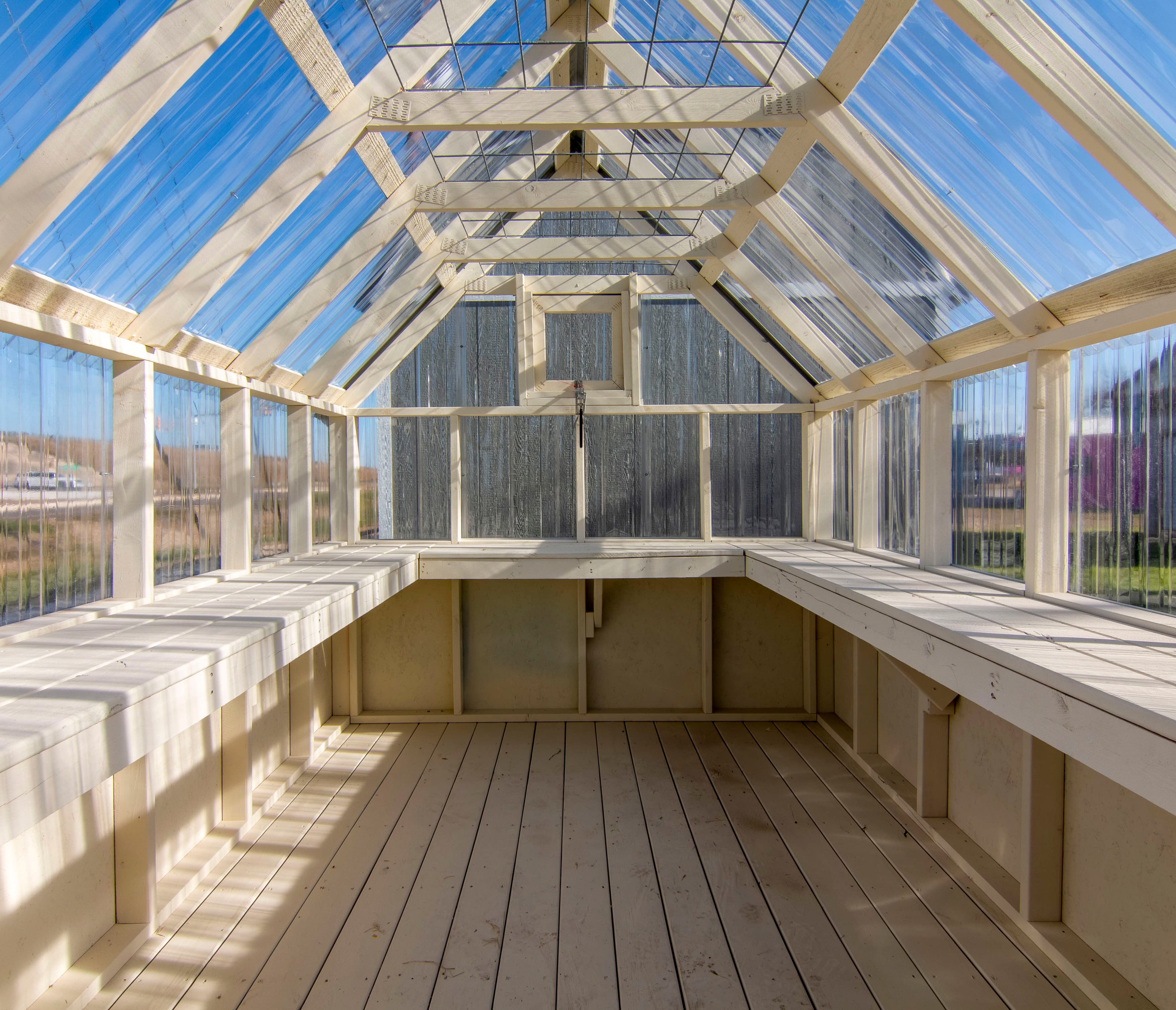 8x12 Greenhouse Inside