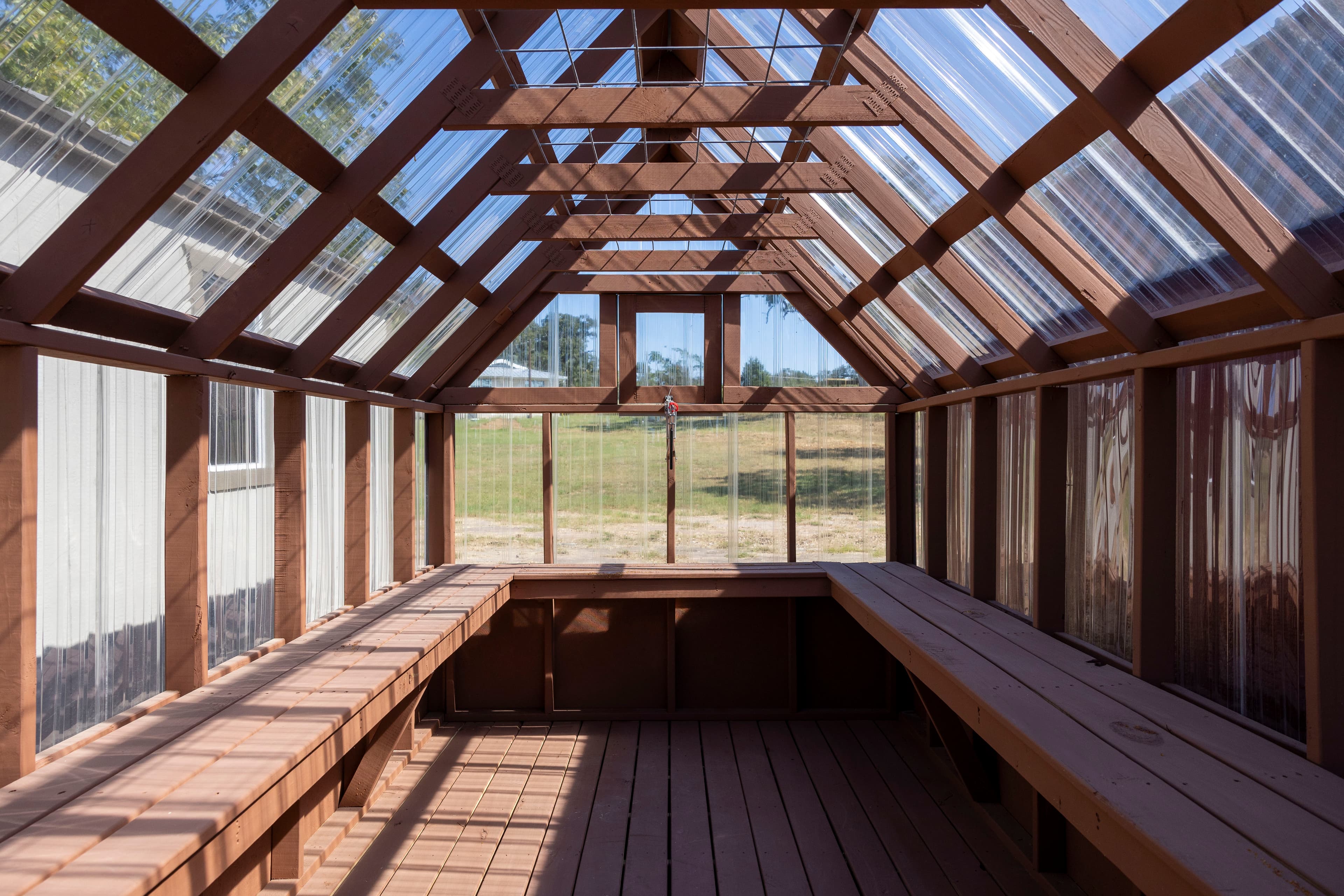8x16 Greenhouse Inside